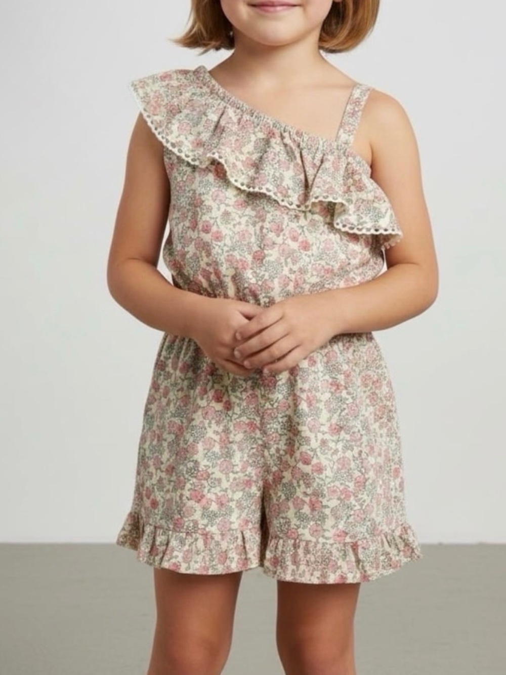 Janie and Jack Ruffle Floral Romper Size 18-24 Months